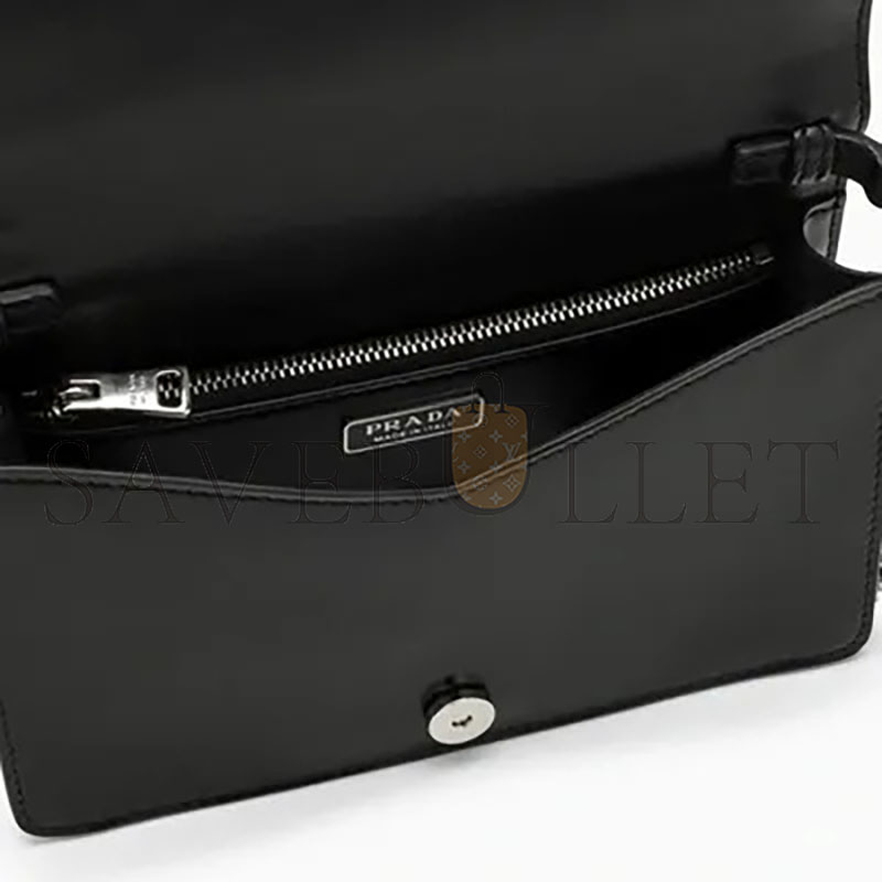 Pra*a logo-plaque micro leather shoulder bag 1bd307 (19*10.5*3.5cm)